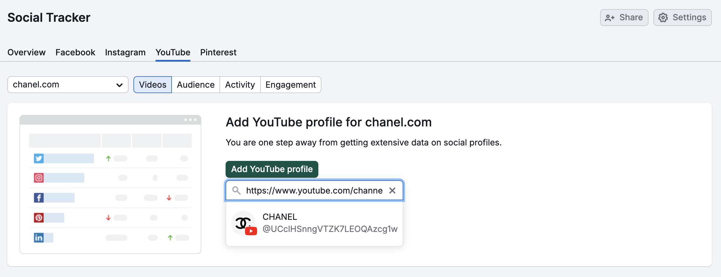 Adding Youtube to Social Tracker.
